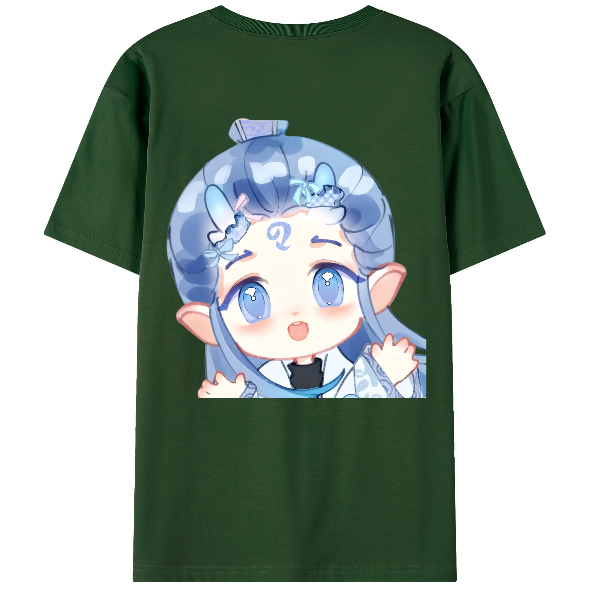 （画像用） Ne Zha 2 ナタ 魔童の大暴れ 綿100％半袖Tシャツ（背面プリント）
